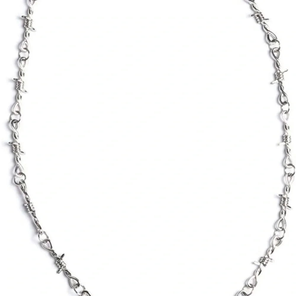 Stainless Steel Punk Barbed Wire Necklace